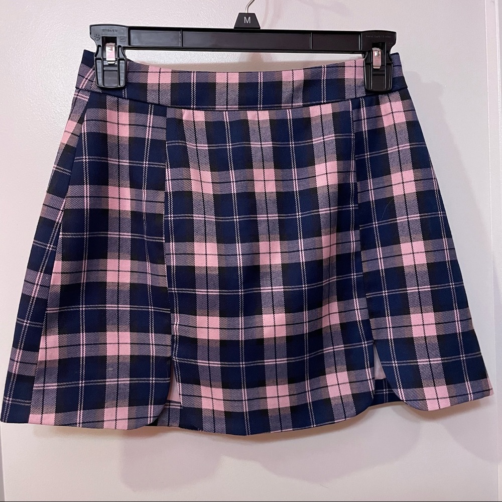 Dolls Kill Sugar Thrills Navy Plaid skirt